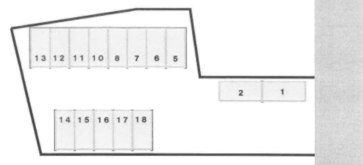 平川駐車場の駐車配置図