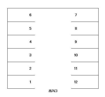 ジョイフル美吉野パーキングの駐車配置図