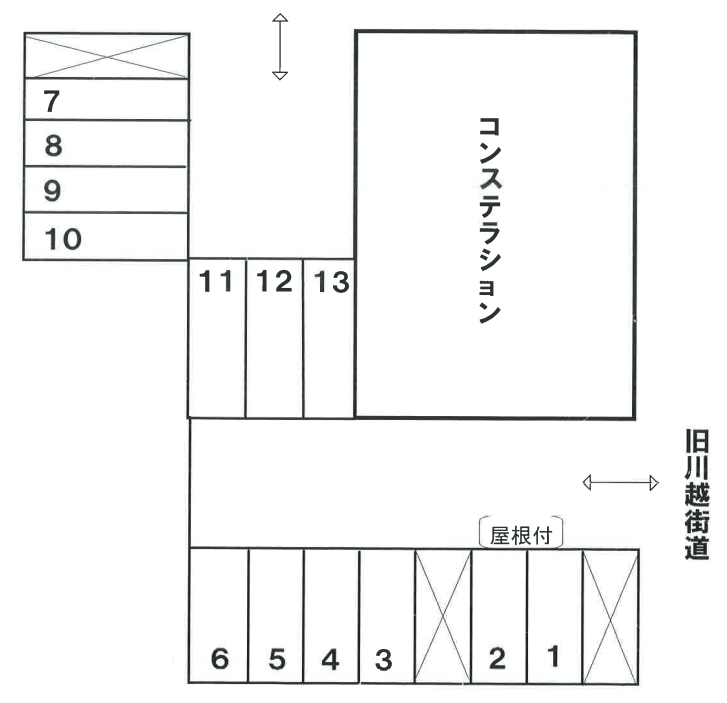 コンステラション駐車場の駐車配置図