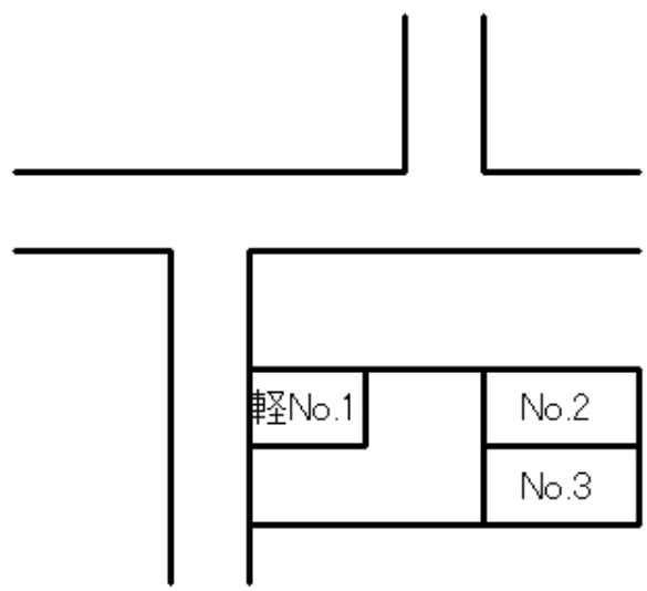 高須ガレージの駐車配置図