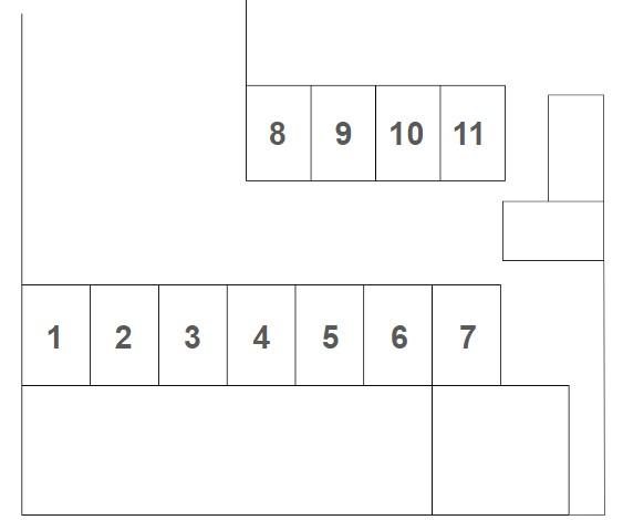 中田駐車場の駐車配置図