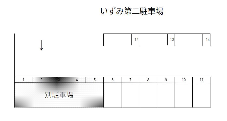 いずみ第2駐車場の駐車配置図