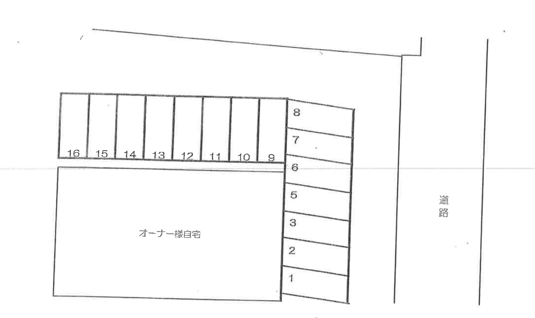 増田一郎駐車場の駐車配置図