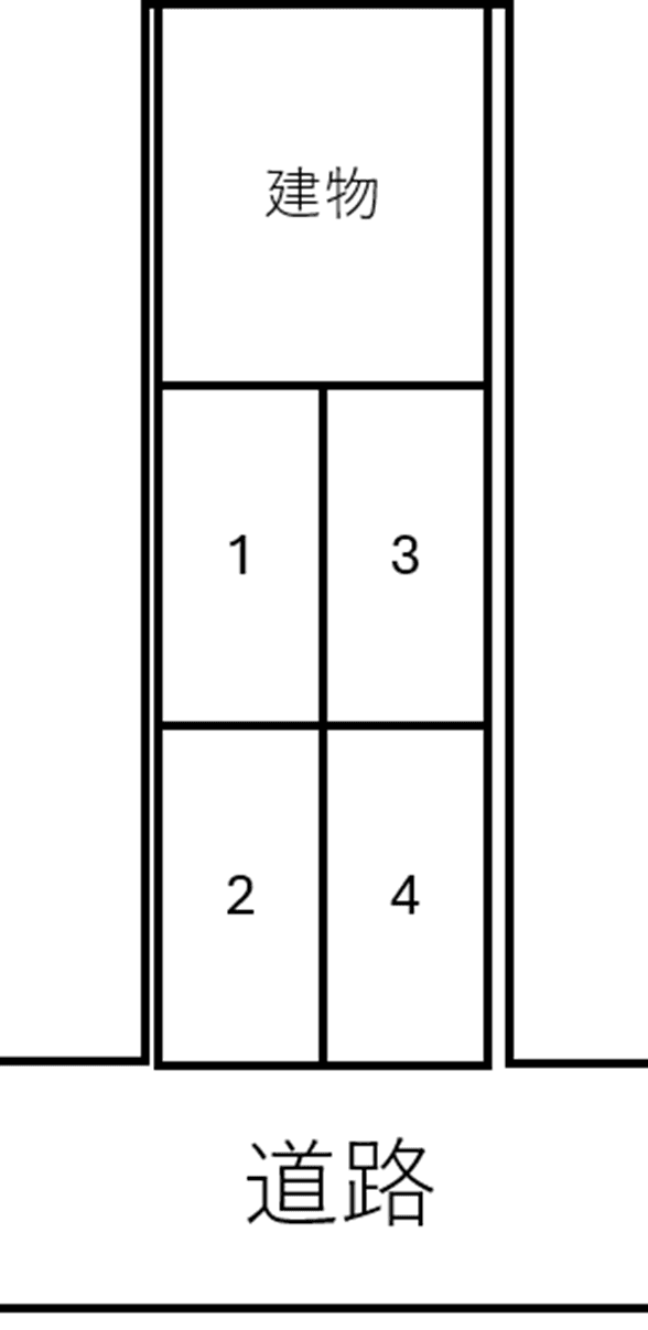 東千田町2-2駐車場の駐車配置図