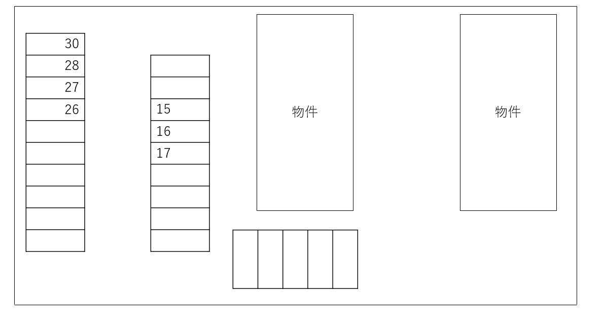 Swllowtil Ⅰ・Ⅱ別駐車場の駐車配置図