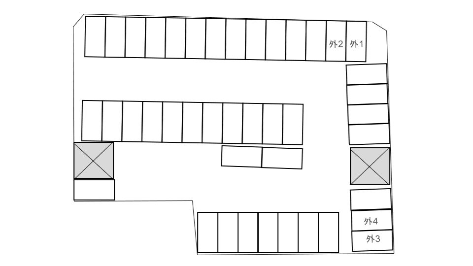 五軒町第一の駐車配置図