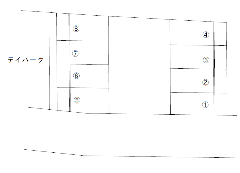 パーキング砂733の駐車配置図