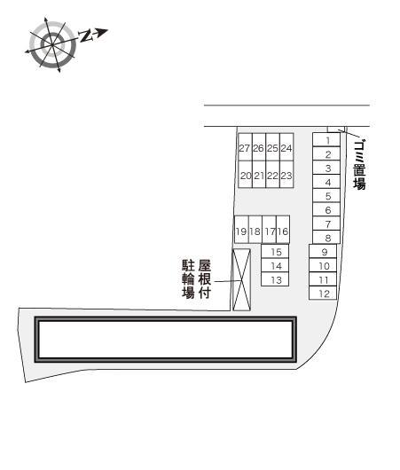 ハピネス2(28376)の駐車配置図