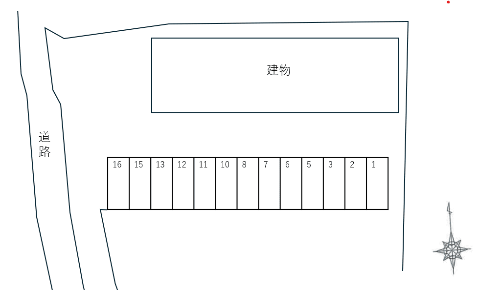 ラ・クレールの駐車配置図