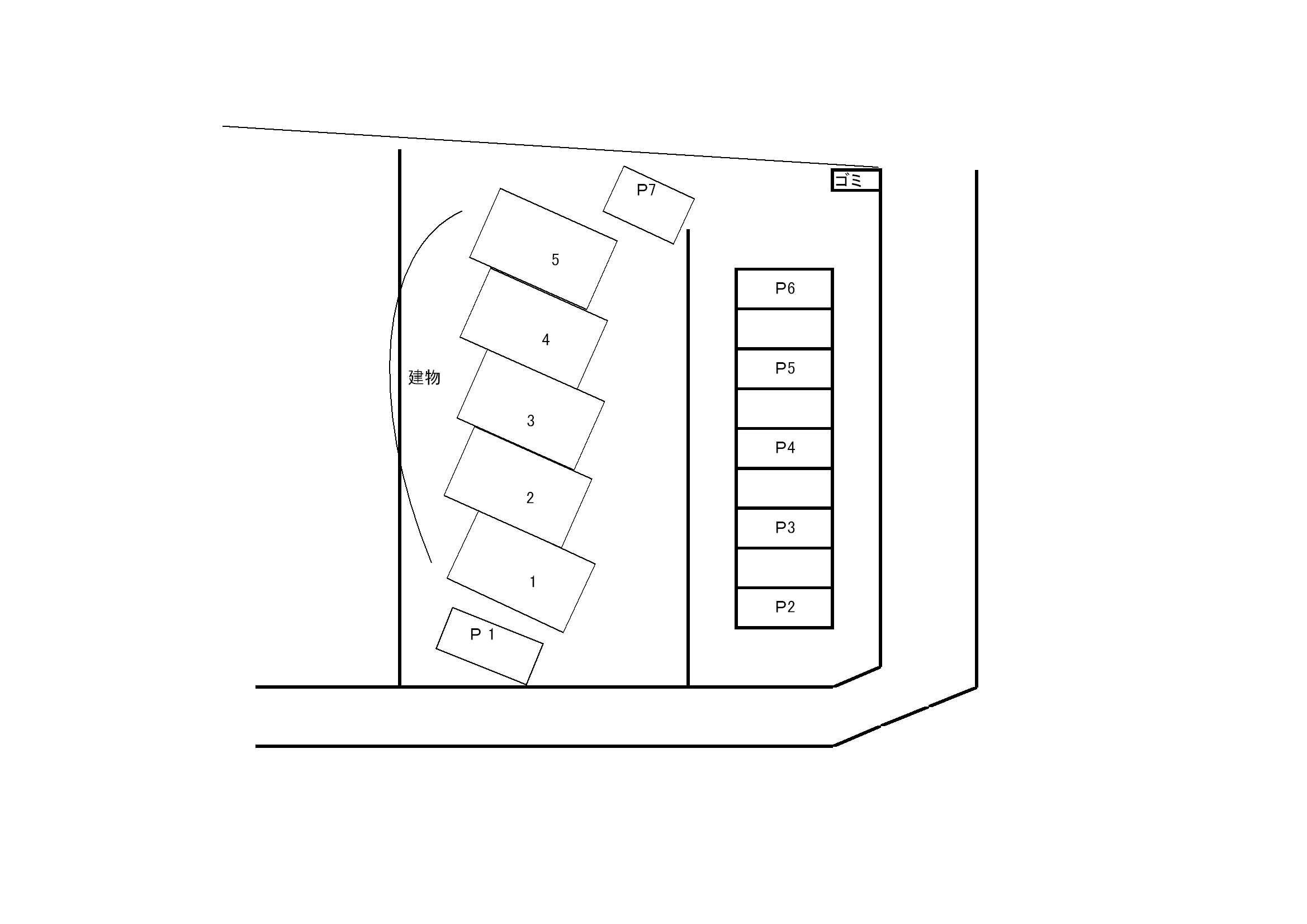 カサブランカ駐車場の駐車配置図