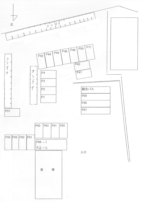 さくらパーキングの駐車配置図
