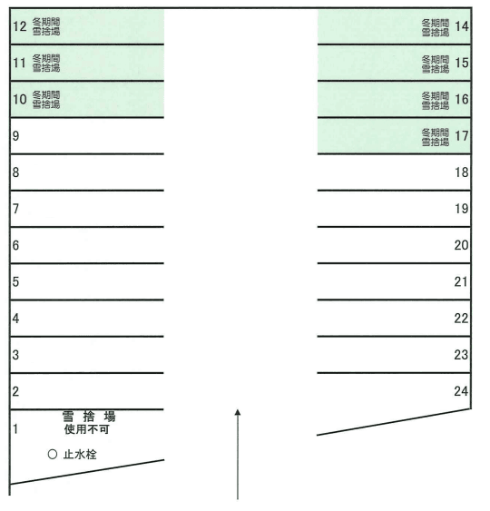 北郷2条1丁目7-3駐車場の駐車配置図