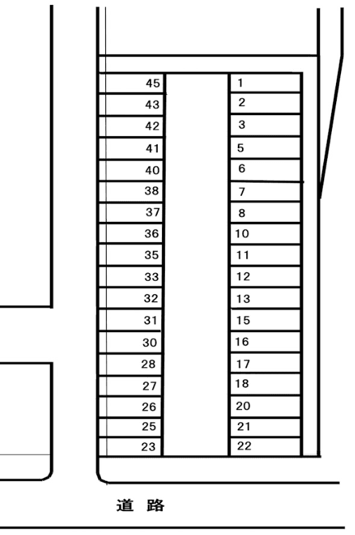 染井野駐車場の駐車配置図