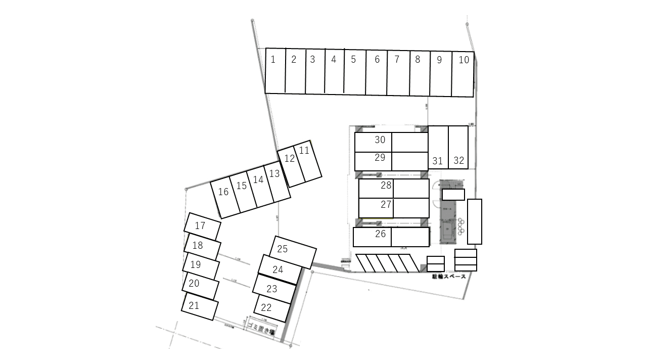 Esan Terrace 城間の駐車配置図