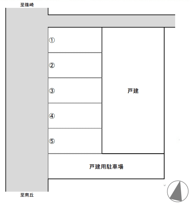 熊谷寺本駐車場の駐車配置図