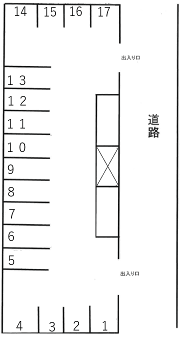 高良駐車場741の駐車配置図