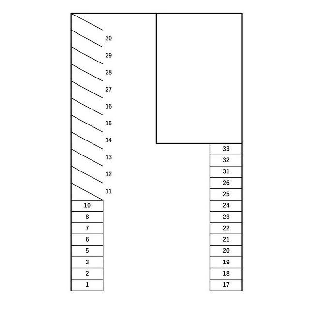 金澤パーキングの駐車配置図