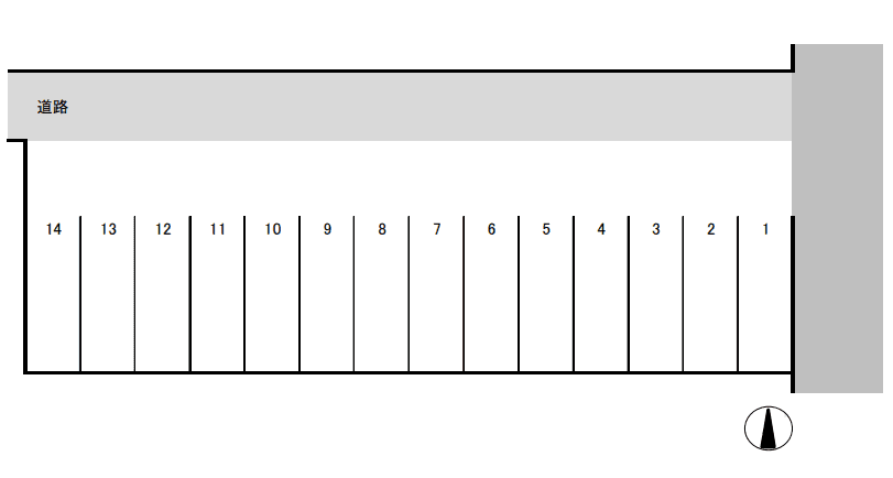 宮の町駐車場の駐車配置図