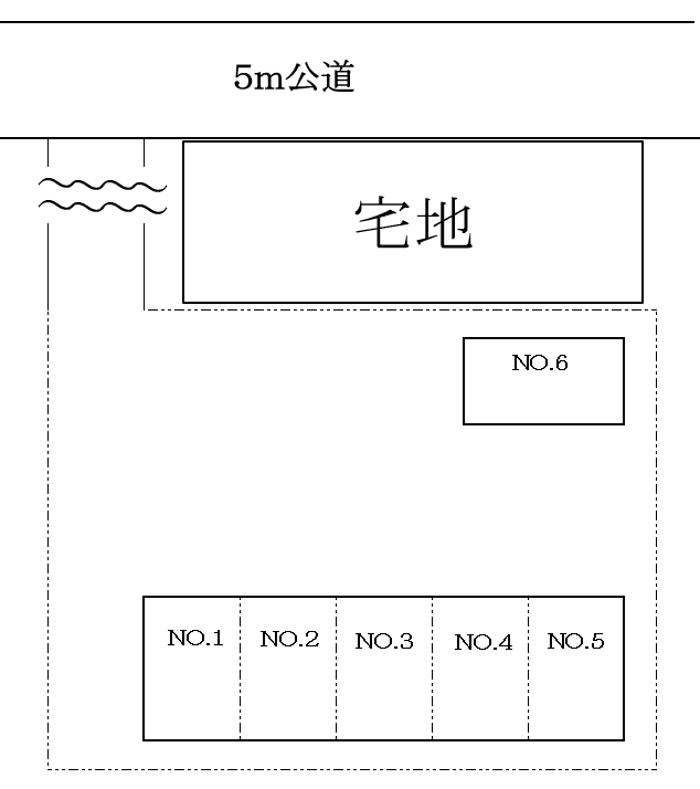 杉山駐車場の駐車配置図