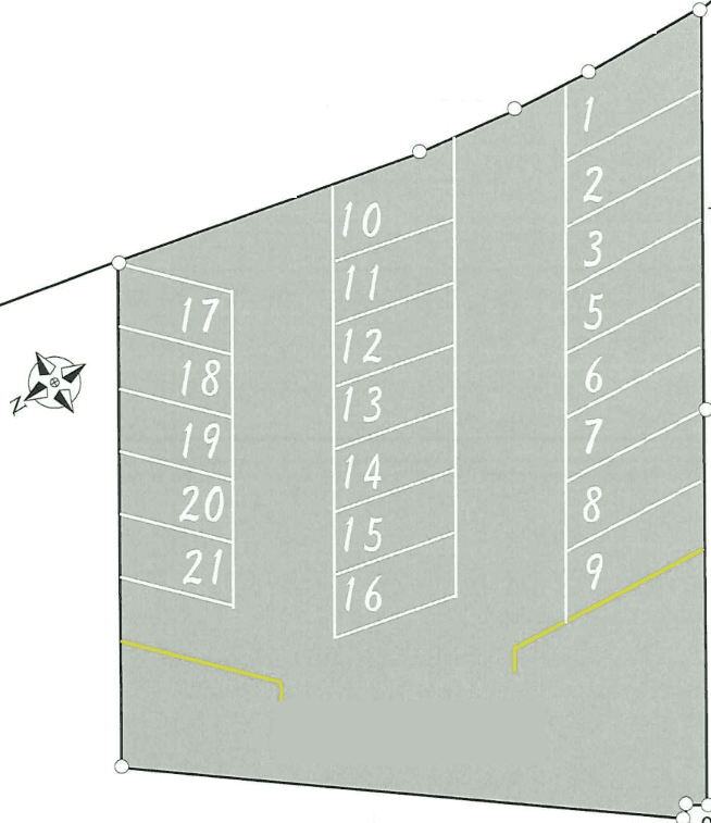 向ヶ崎駐車場の駐車配置図