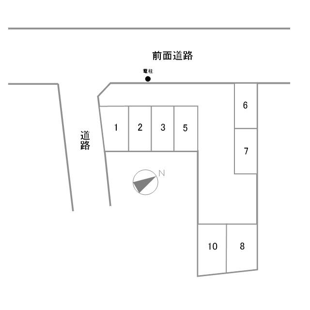 蓮沼町駐車場の駐車配置図
