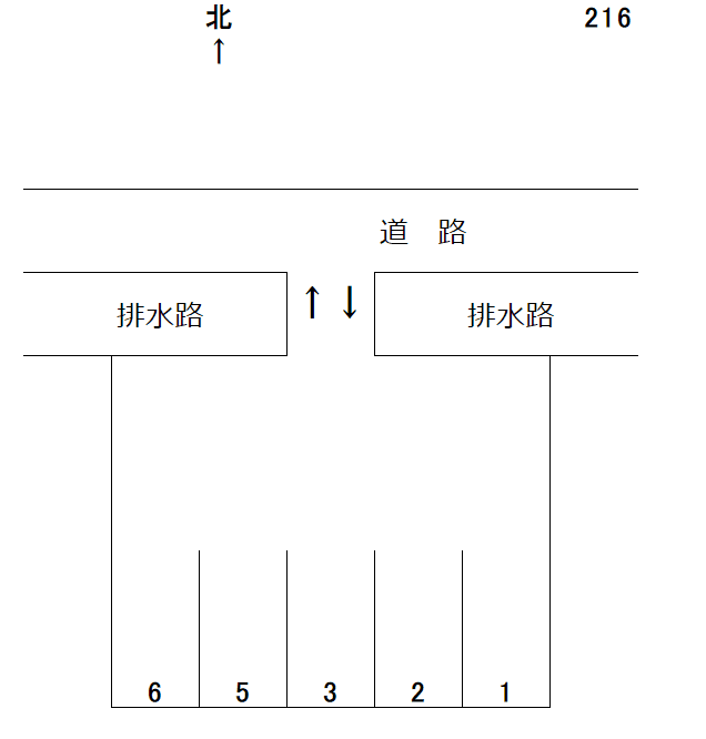岩倉-216の駐車配置図
