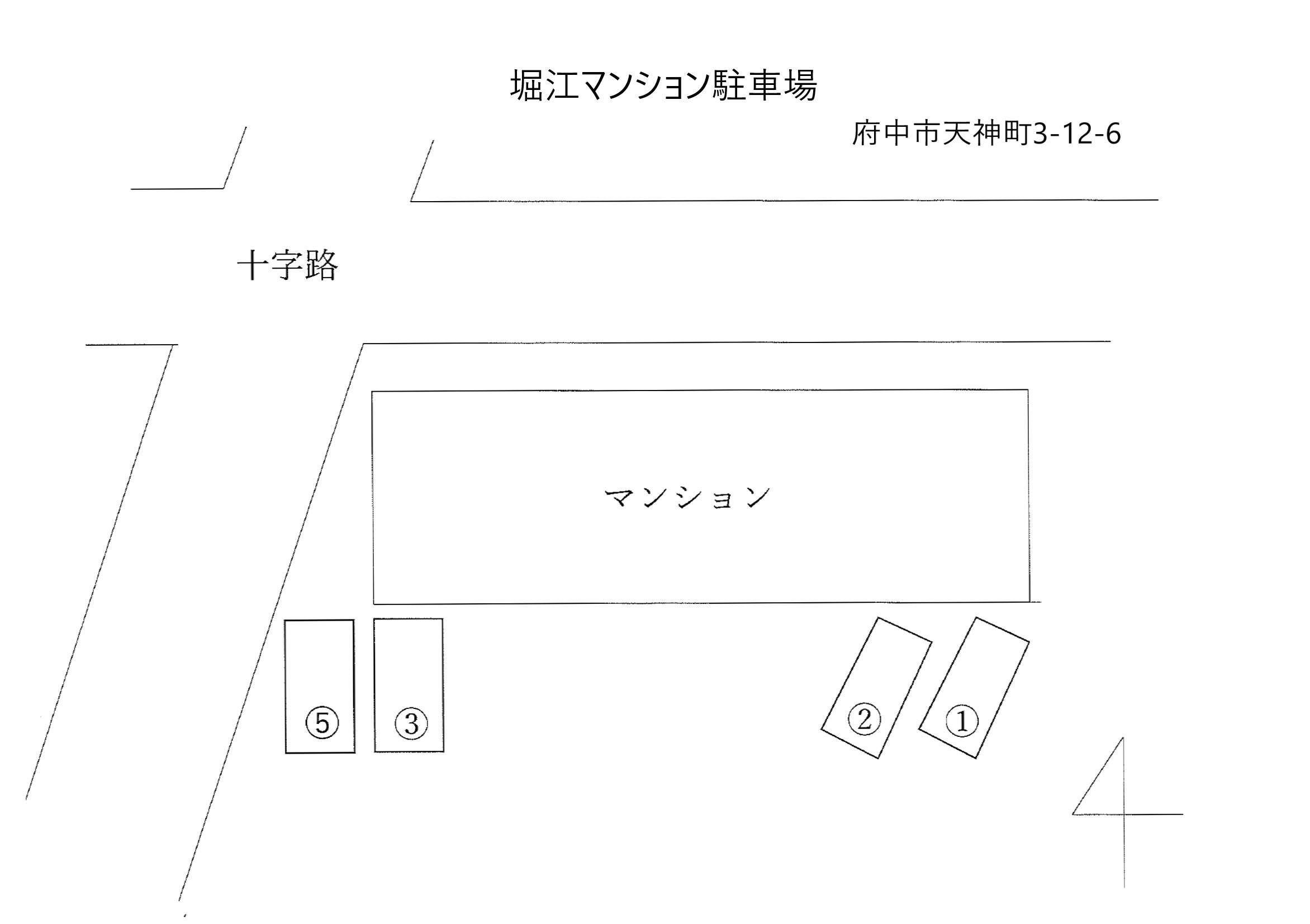 堀江マンション駐車場の駐車配置図