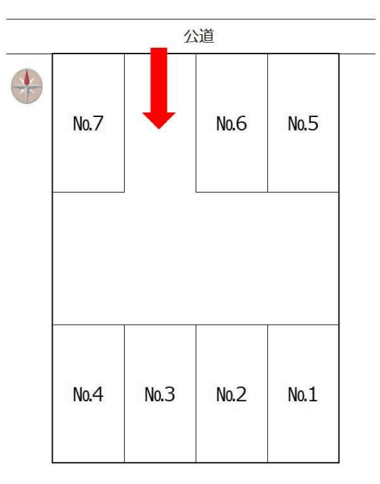 杉本パーキングの駐車配置図