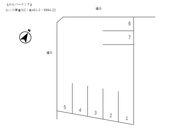 若佐パーキングの駐車配置図