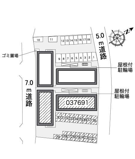 清浪舎(37691)の駐車配置図