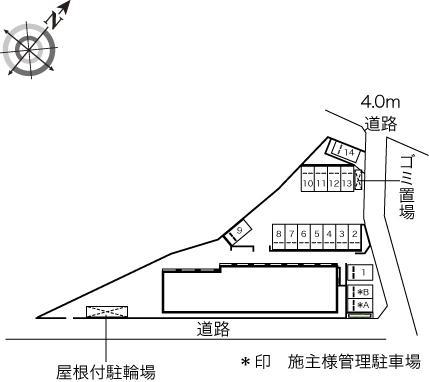 フロラシオン Ⅲ(34657)の駐車配置図