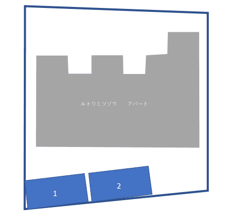 ルトワ ミツゾウ駐車場の駐車配置図