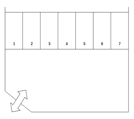 小椋駐車場の駐車配置図