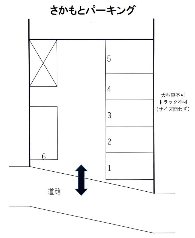 さかもとパーキングの駐車配置図