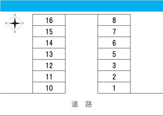 岡本パーキングの駐車配置図
