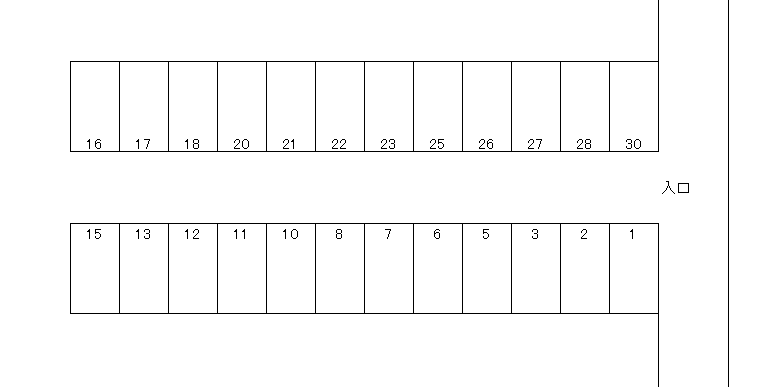富勢駐車場の駐車配置図