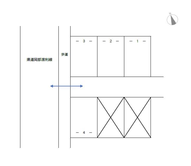渡利丸滝駐車場の駐車配置図