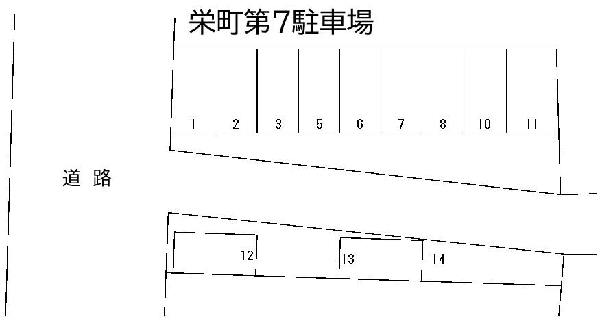 栄町第7駐車場の駐車配置図