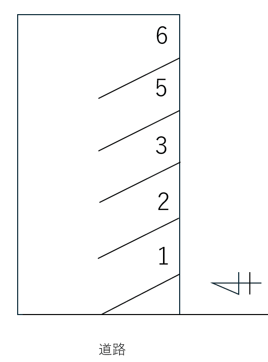 092当知2丁目の駐車配置図