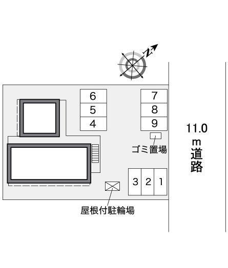 西野43(38971)の駐車配置図