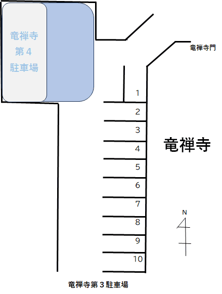 龍禅寺第3駐車場の駐車配置図
