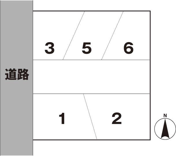 下吾川 駐車場の駐車配置図