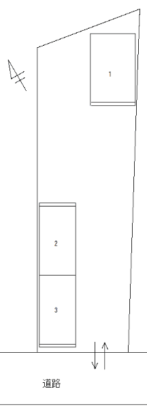 FK津市乙部ガレージの駐車配置図