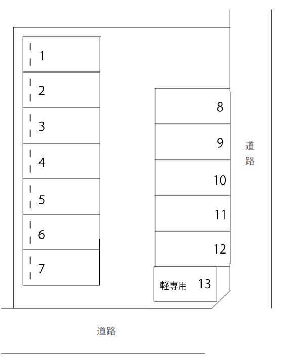 野田町4丁目パーキングの駐車配置図