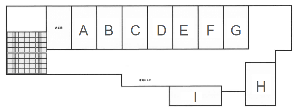仁川マンションの駐車配置図