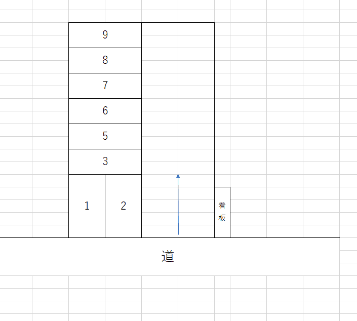 笹木駐車場の駐車配置図