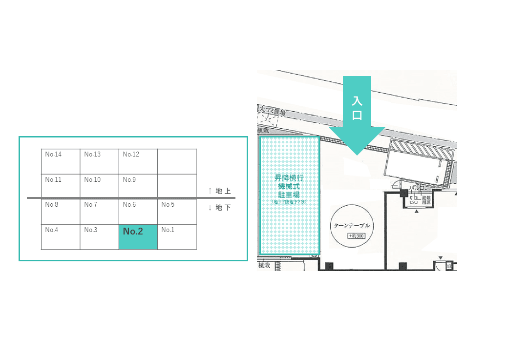 中町一丁目駐車場の駐車配置図