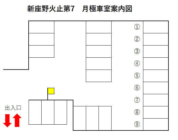 新座野火止第7の駐車配置図