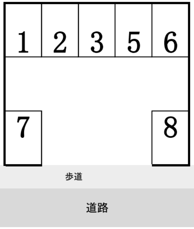 白井駐車場の駐車配置図