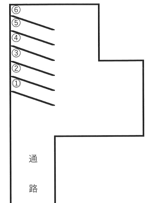 上原1丁目契約駐車場の駐車配置図